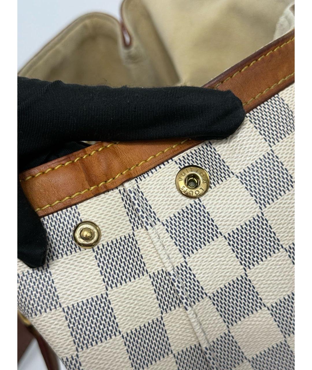 LOUIS VUITTON Белая кожаная сумка с короткими ручками, фото 8