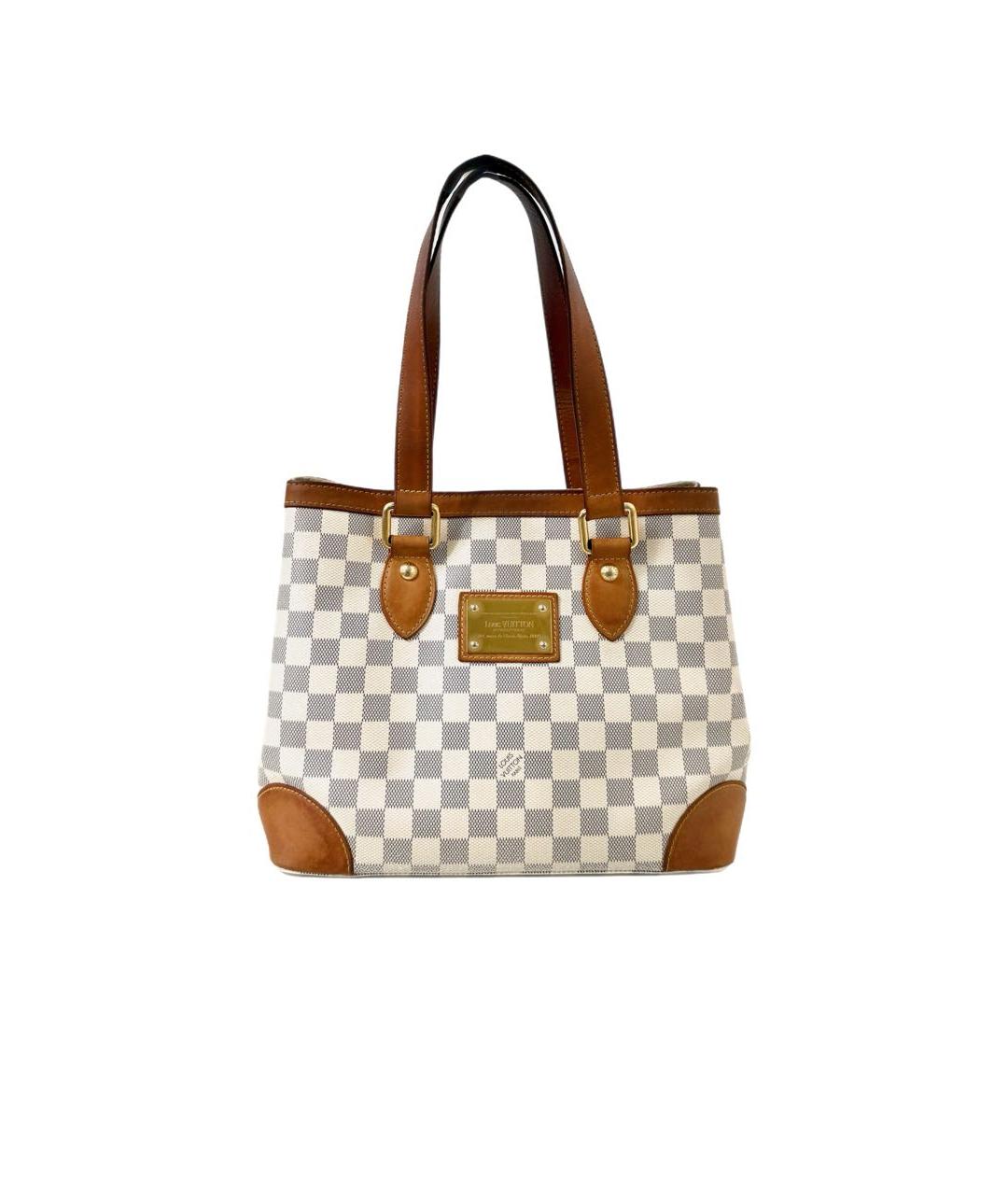LOUIS VUITTON Белая кожаная сумка с короткими ручками, фото 1