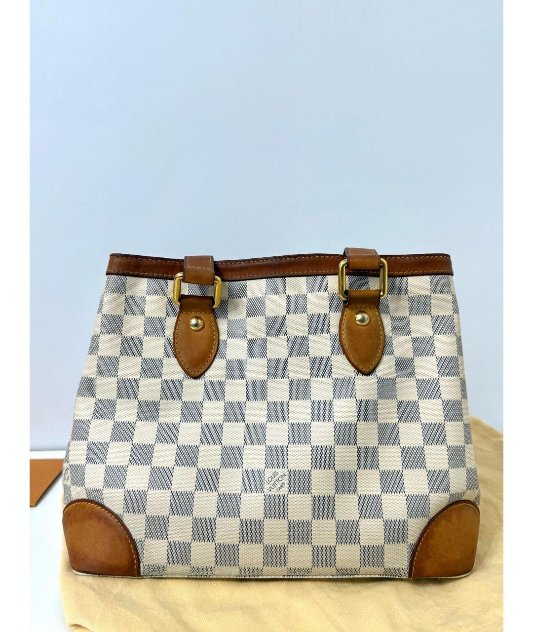 LOUIS VUITTON Белая кожаная сумка с короткими ручками, фото 3