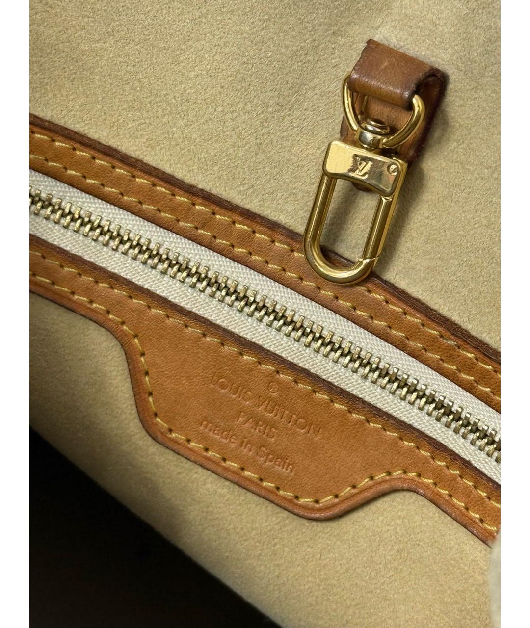 LOUIS VUITTON Белая кожаная сумка с короткими ручками, фото 5
