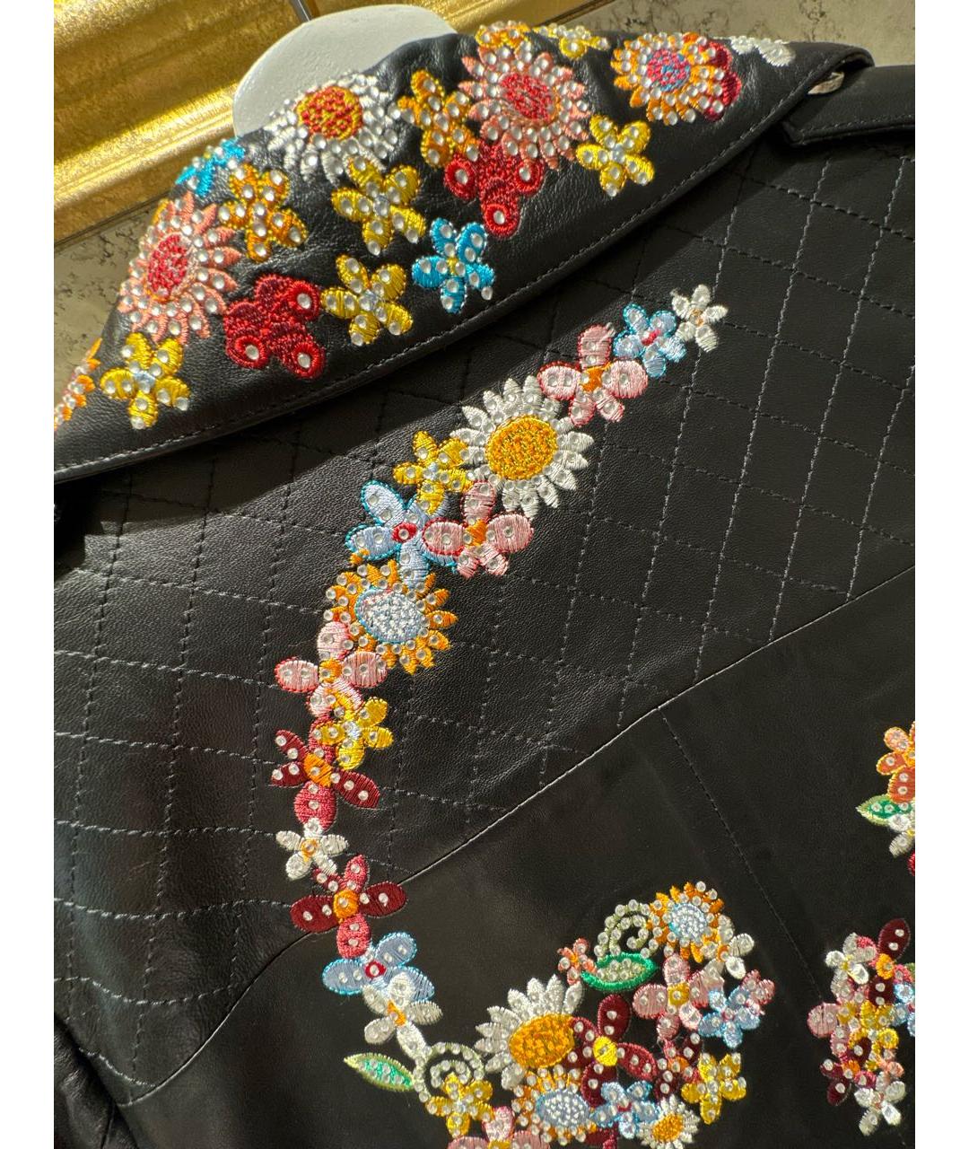 PHILIPP PLEIN Черная кожаная куртка, фото 3