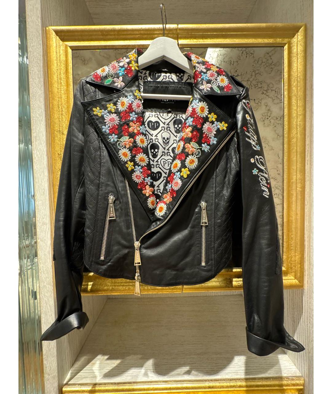 PHILIPP PLEIN Черная кожаная куртка, фото 8