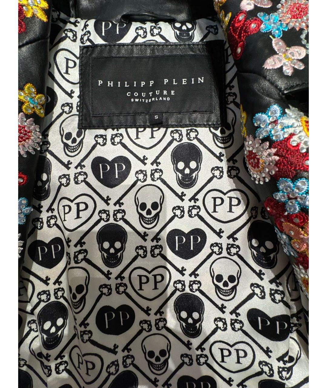 PHILIPP PLEIN Черная кожаная куртка, фото 6