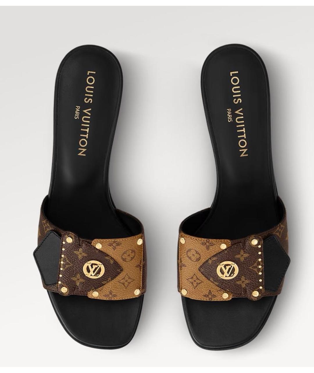 LOUIS VUITTON Коричневые мюли, фото 3