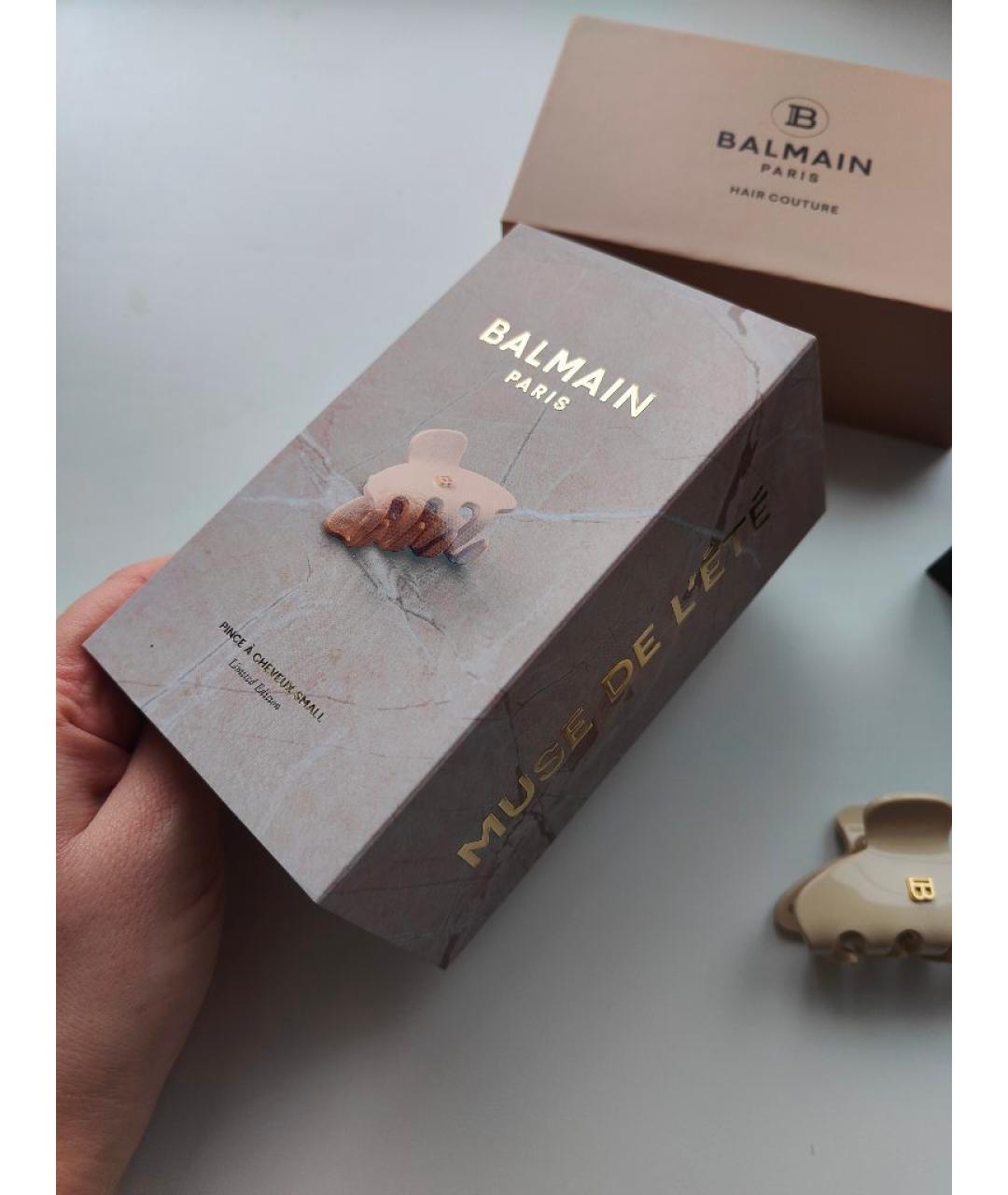 BALMAIN Бежевая заколка, фото 6