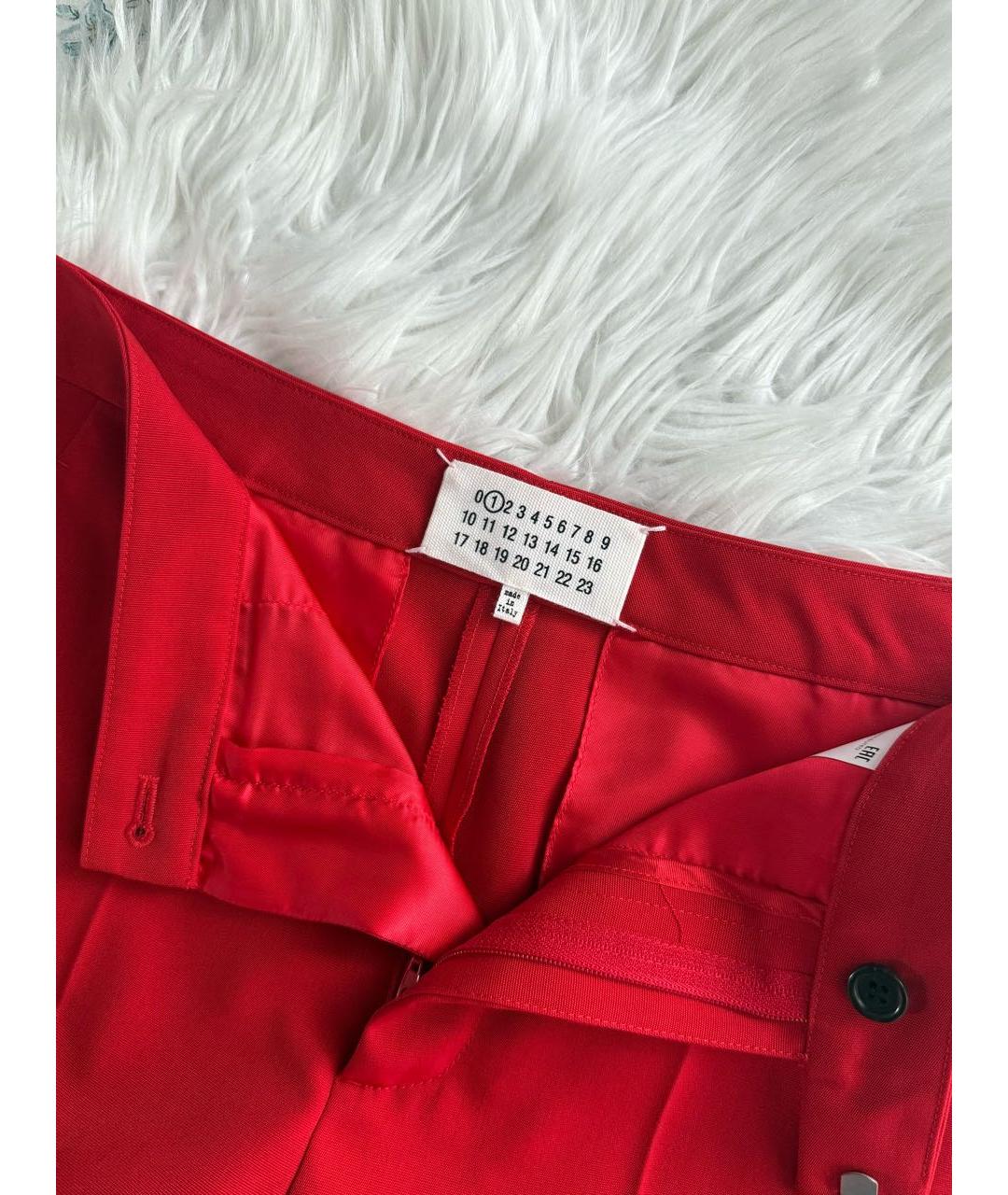 MAISON MARGIELA Красные шерстяные кюлоты, фото 3