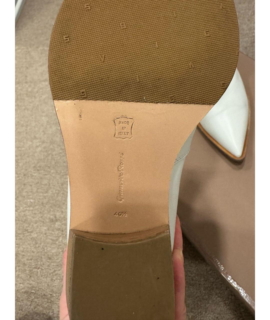 GIANVITO ROSSI Белые кожаные сапоги, фото 6