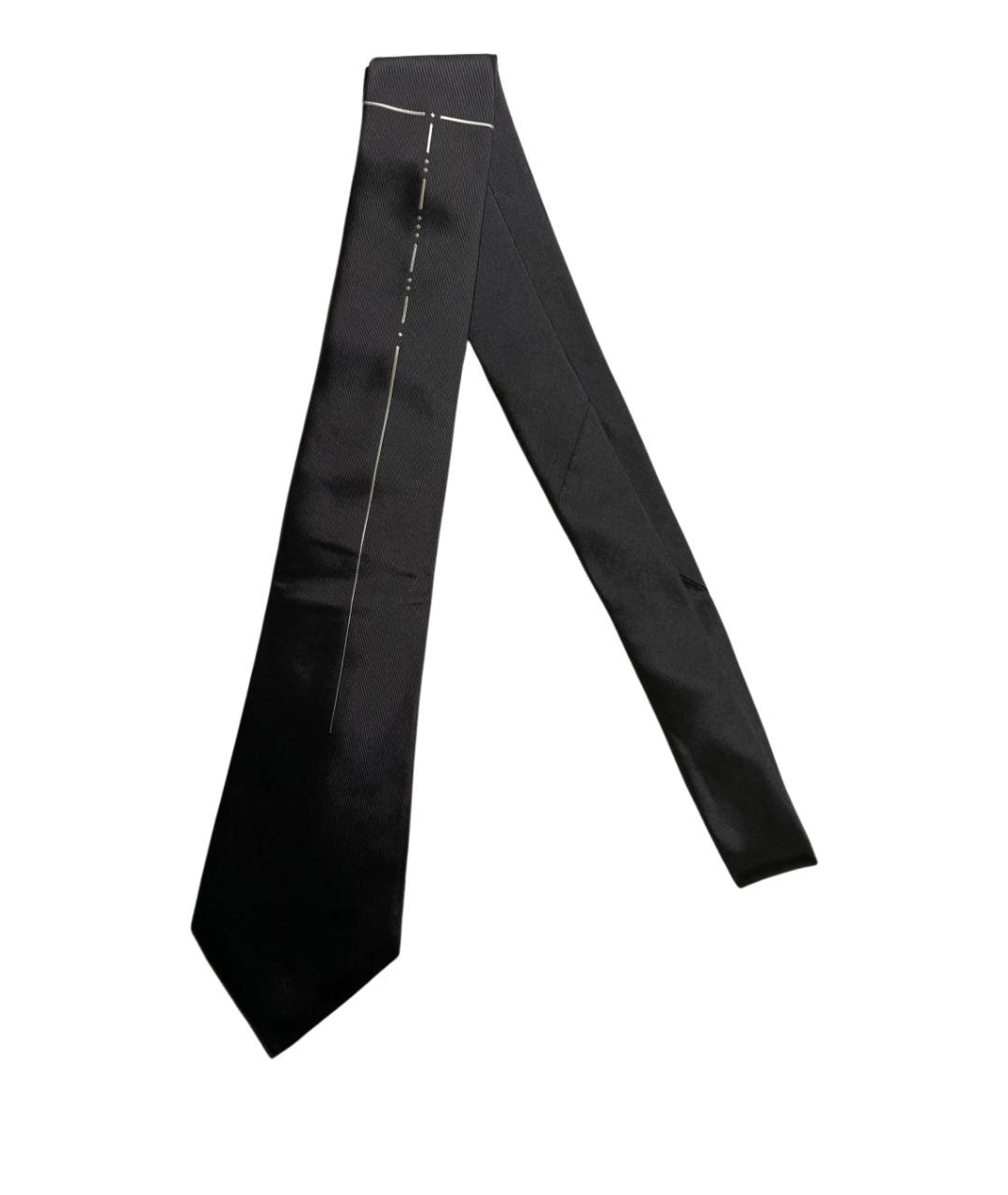 YOHJI YAMAMOTO Серый шелковый галстук, фото 1
