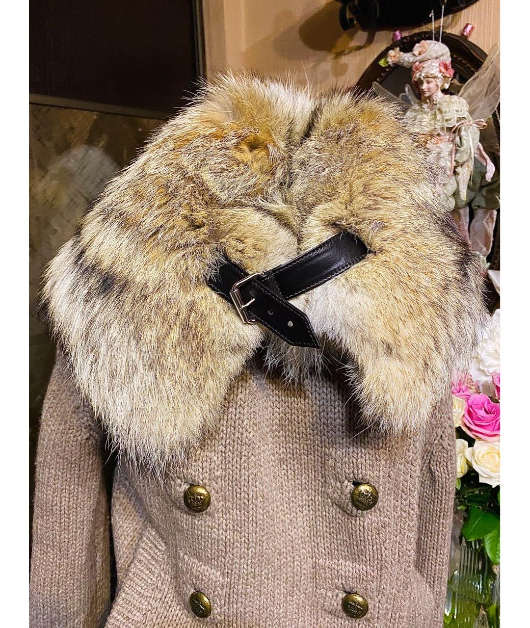ALEXANDER MCQUEEN Бежевый шерстяной кардиган, фото 2