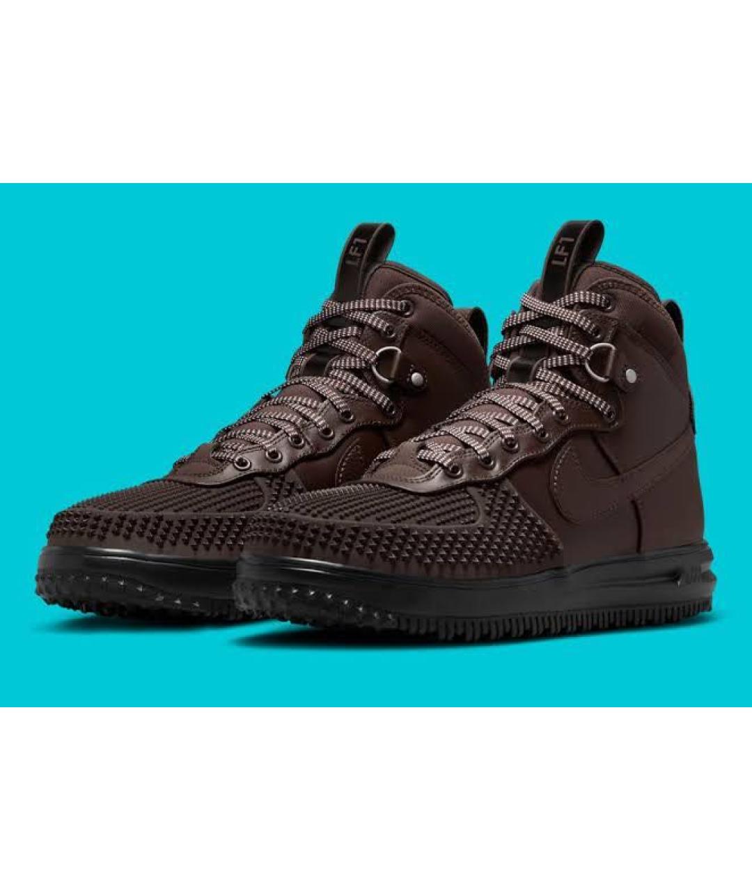 NIKE Коричневые высокие кроссовки / кеды, фото 3