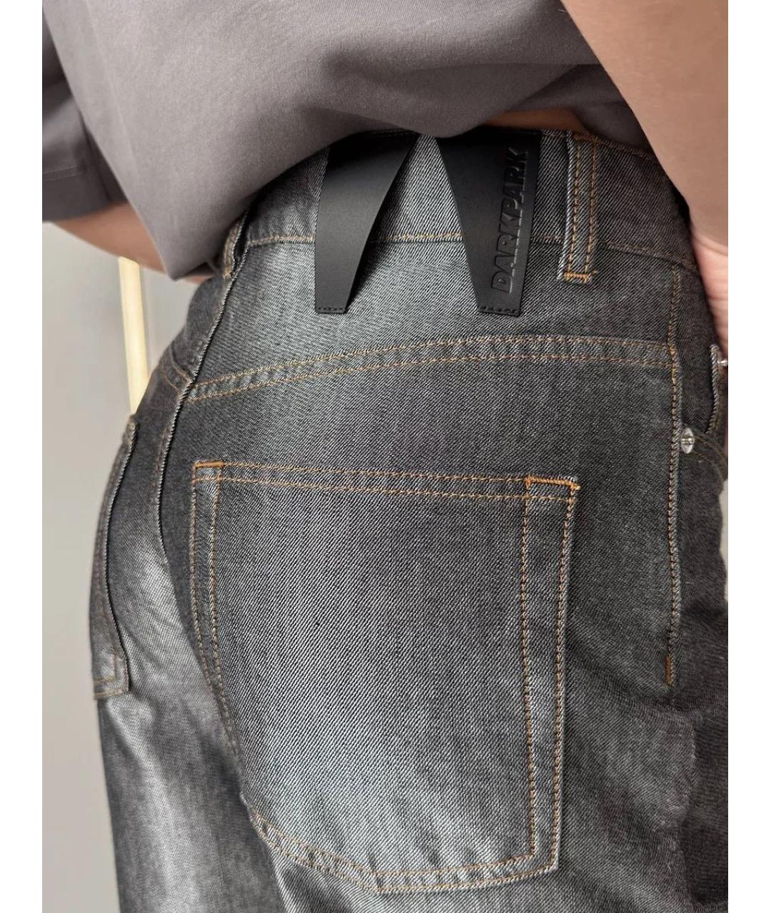 DARKPARK Серые хлопковые прямые джинсы, фото 5