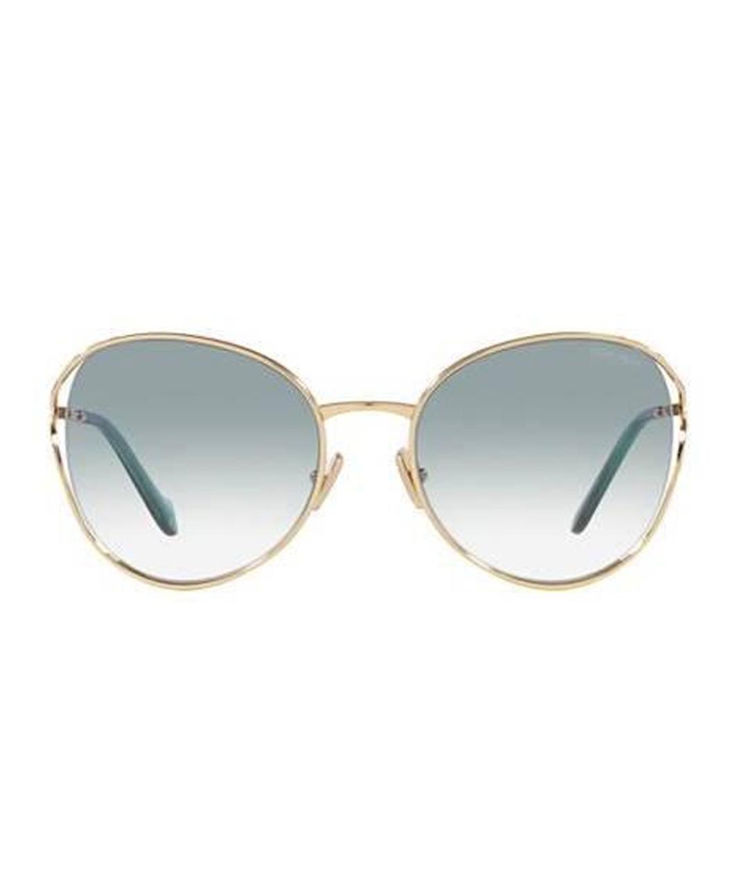 MIU MIU Золотые металлические солнцезащитные очки, фото 1