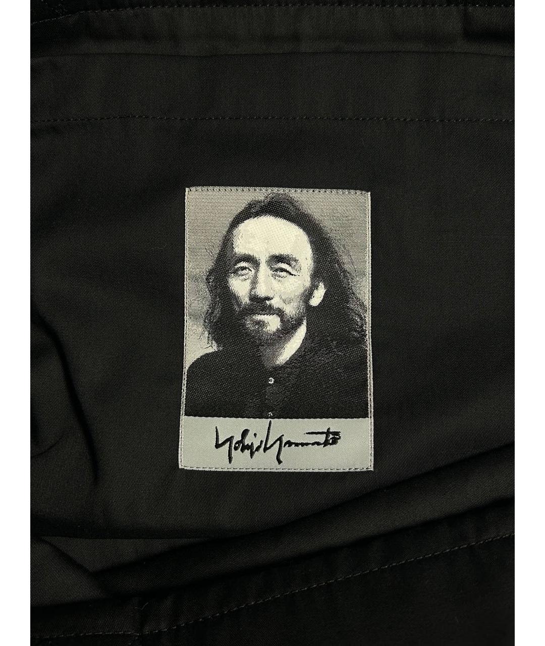 YOHJI YAMAMOTO Черная кожаная сумка на плечо, фото 5