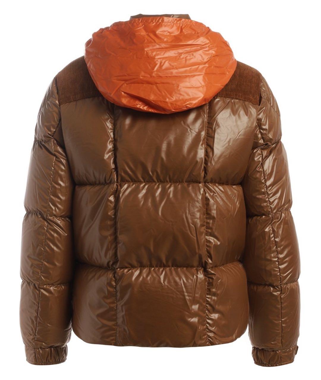 MONCLER Коричневый пуховик, фото 2