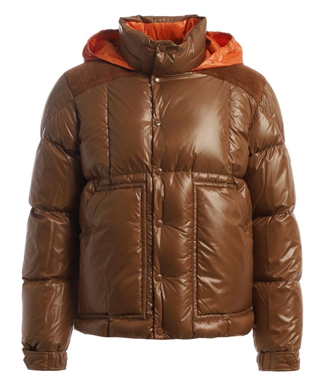 MONCLER Коричневый пуховик, фото 1