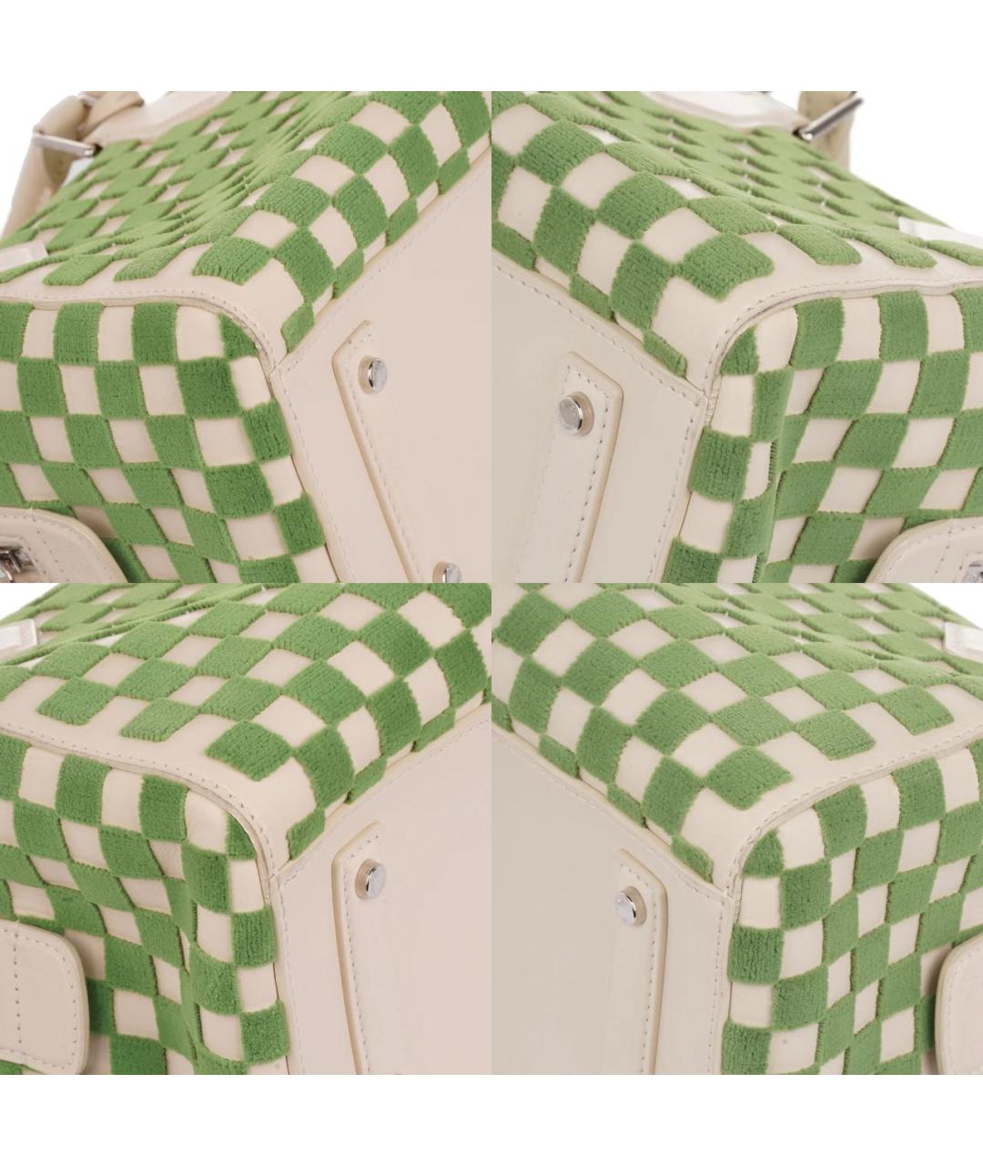 LOUIS VUITTON Зеленая кожаная сумка с короткими ручками, фото 8