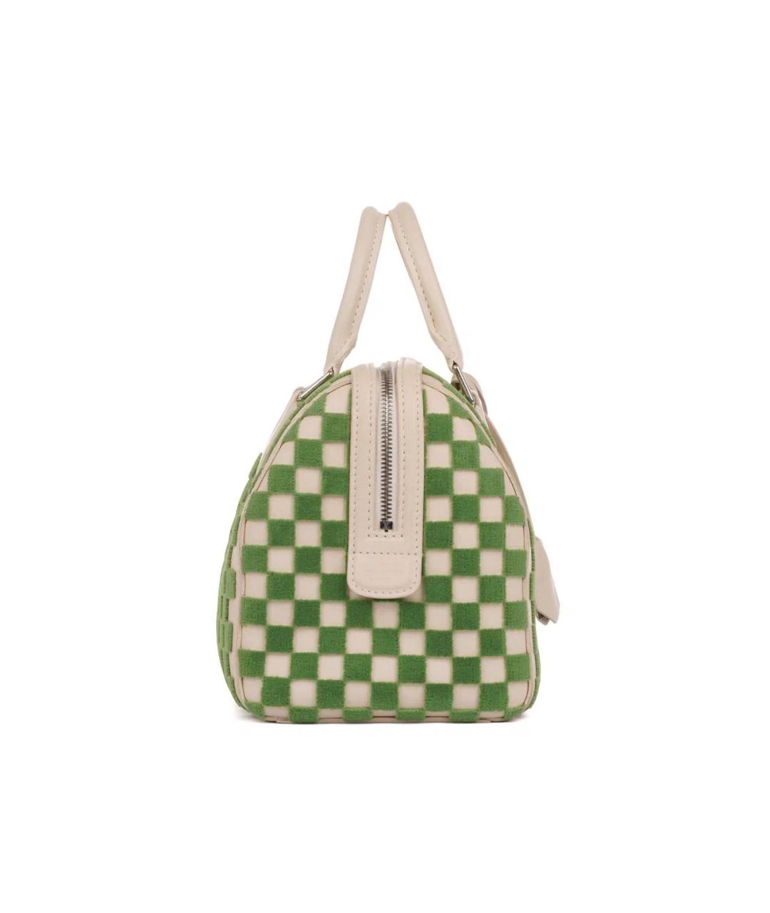 LOUIS VUITTON Зеленая кожаная сумка с короткими ручками, фото 5