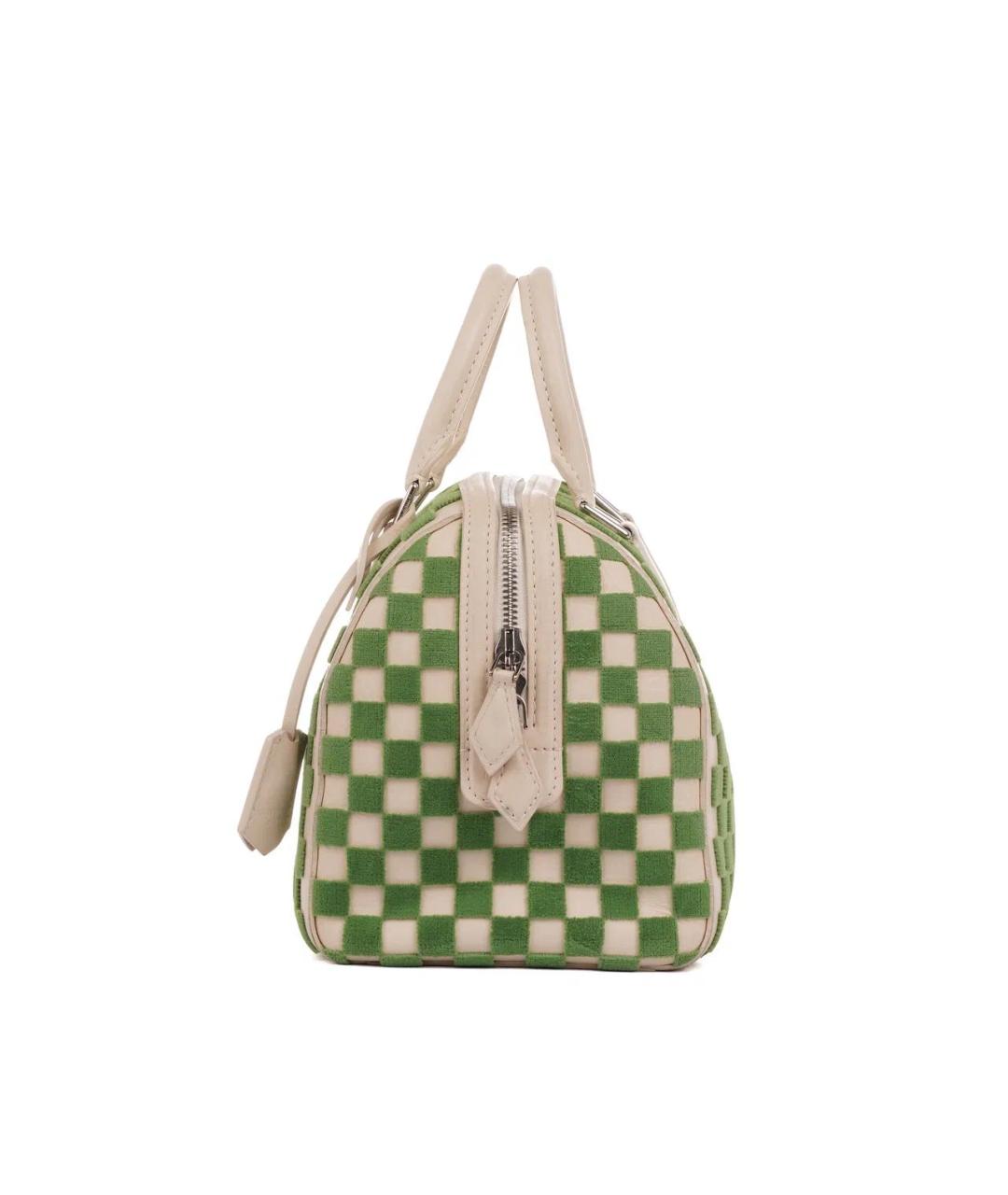 LOUIS VUITTON Зеленая кожаная сумка с короткими ручками, фото 4
