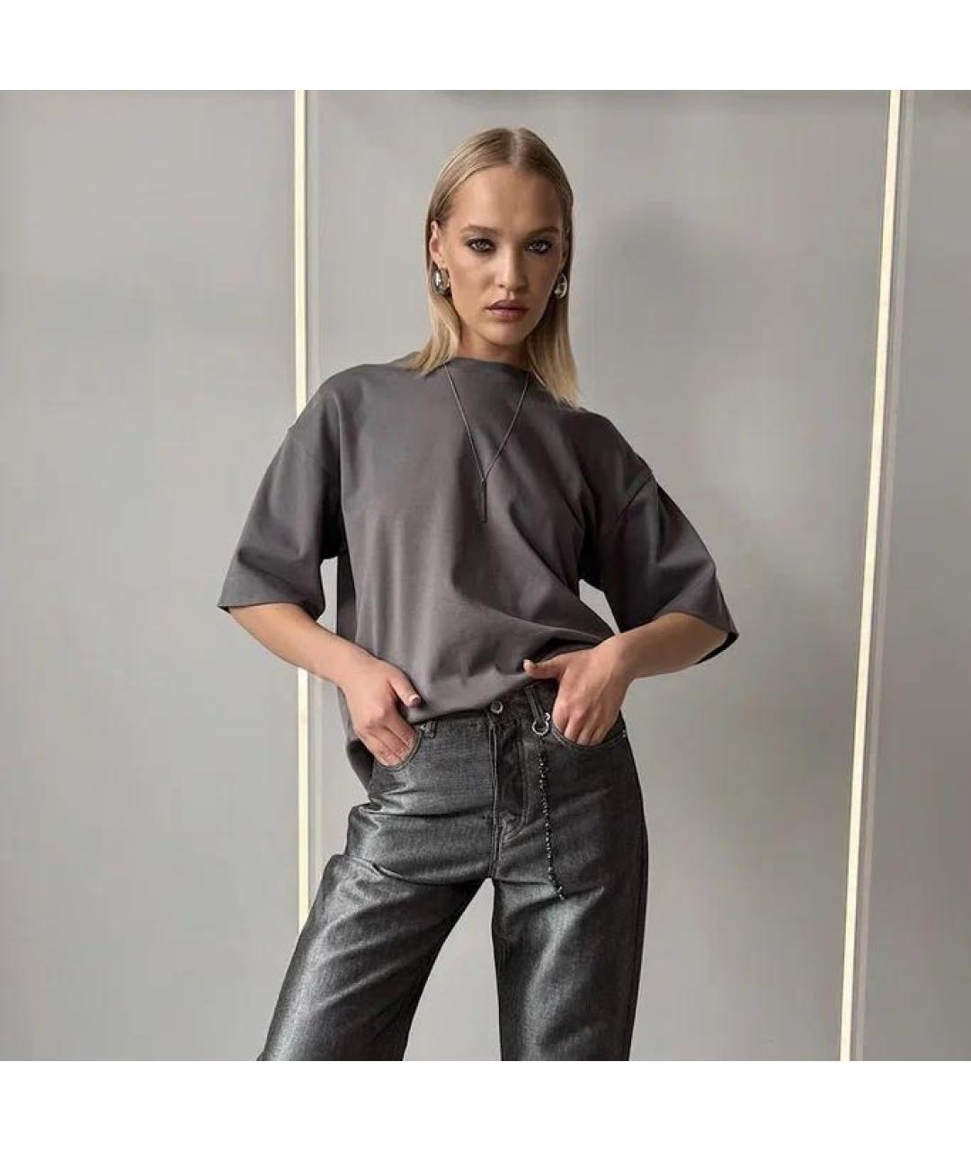 DARKPARK Серая хлопковая футболка, фото 2