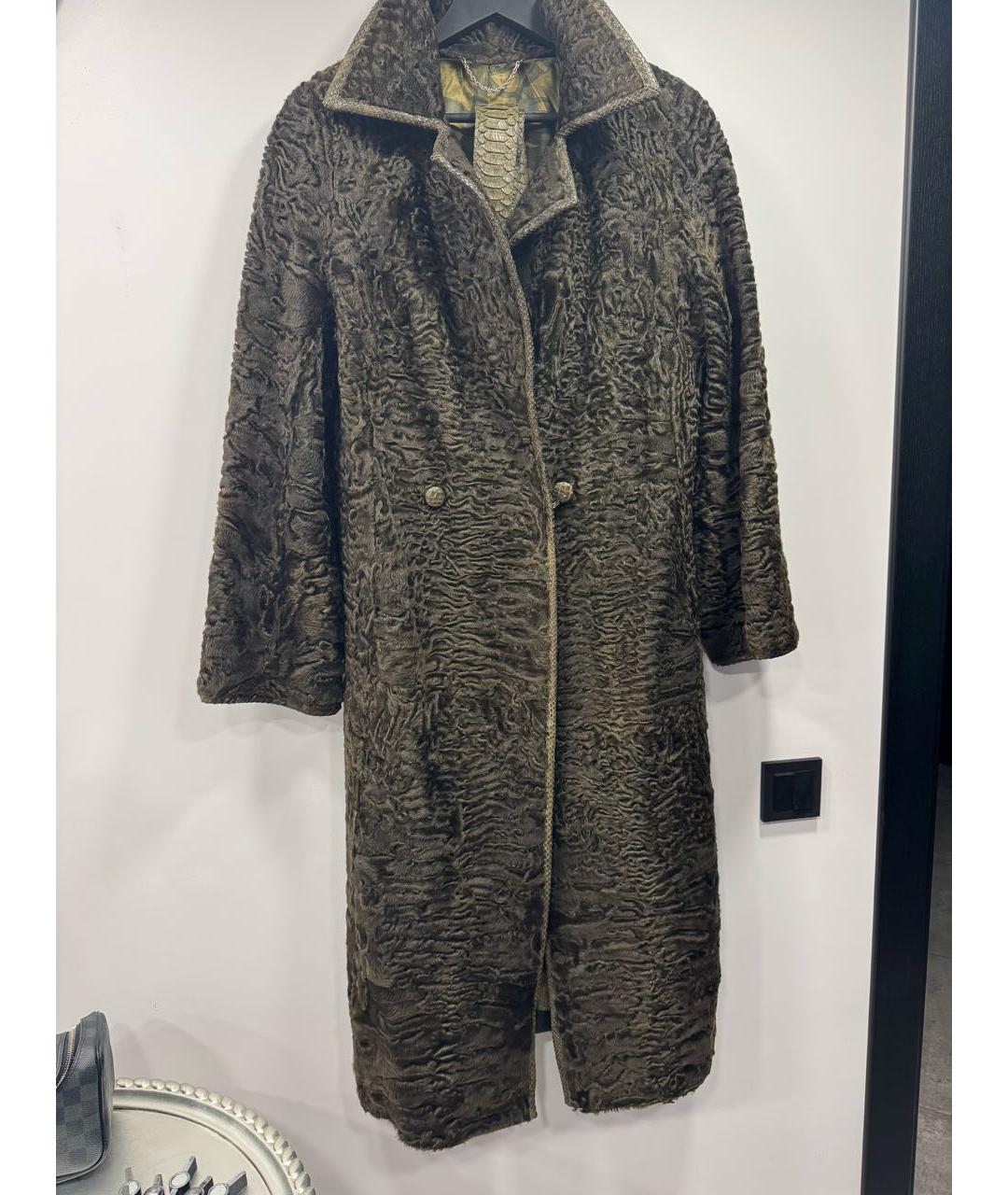 FENDI Хаки меховая шуба, фото 2