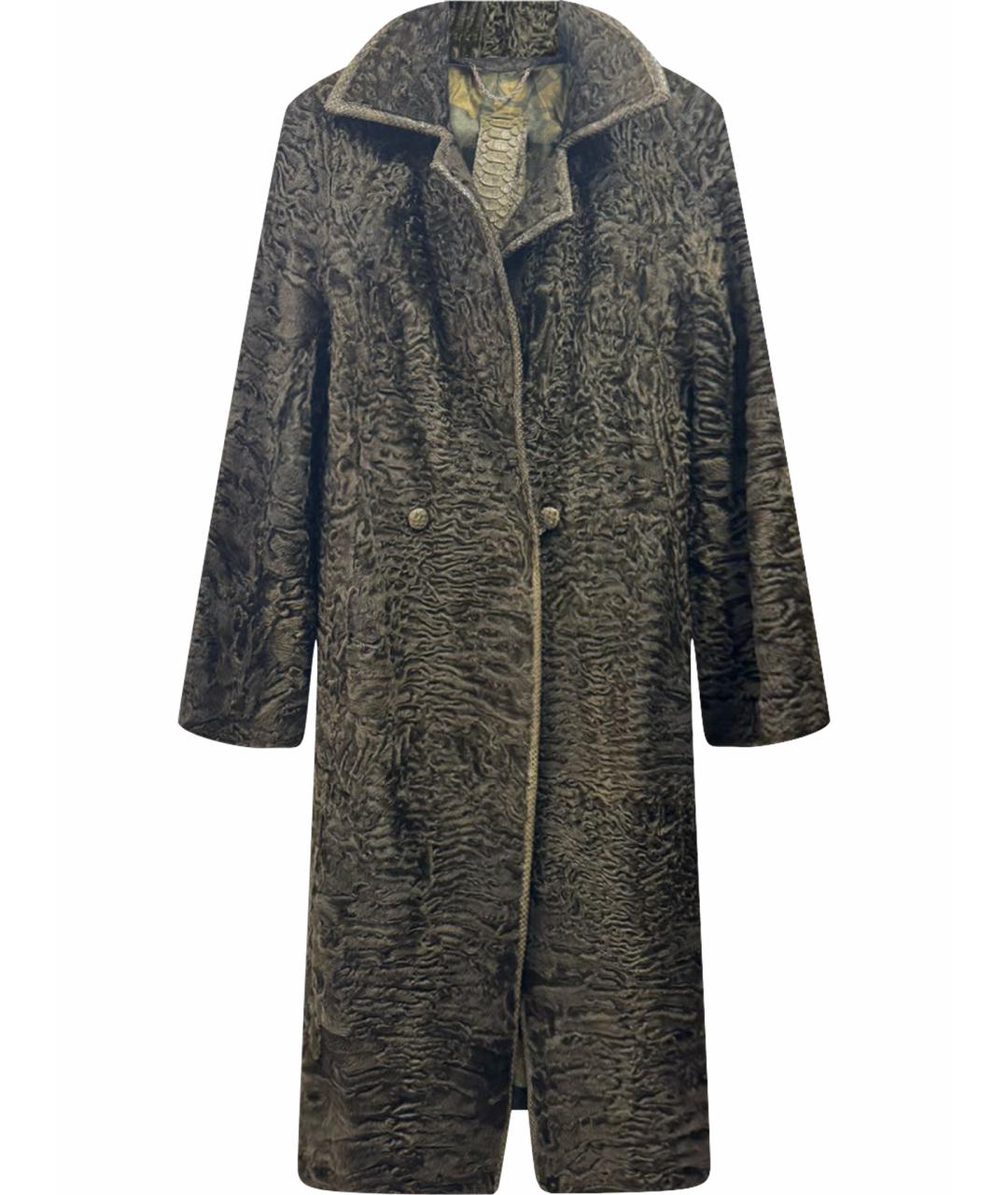 FENDI Хаки меховая шуба, фото 1