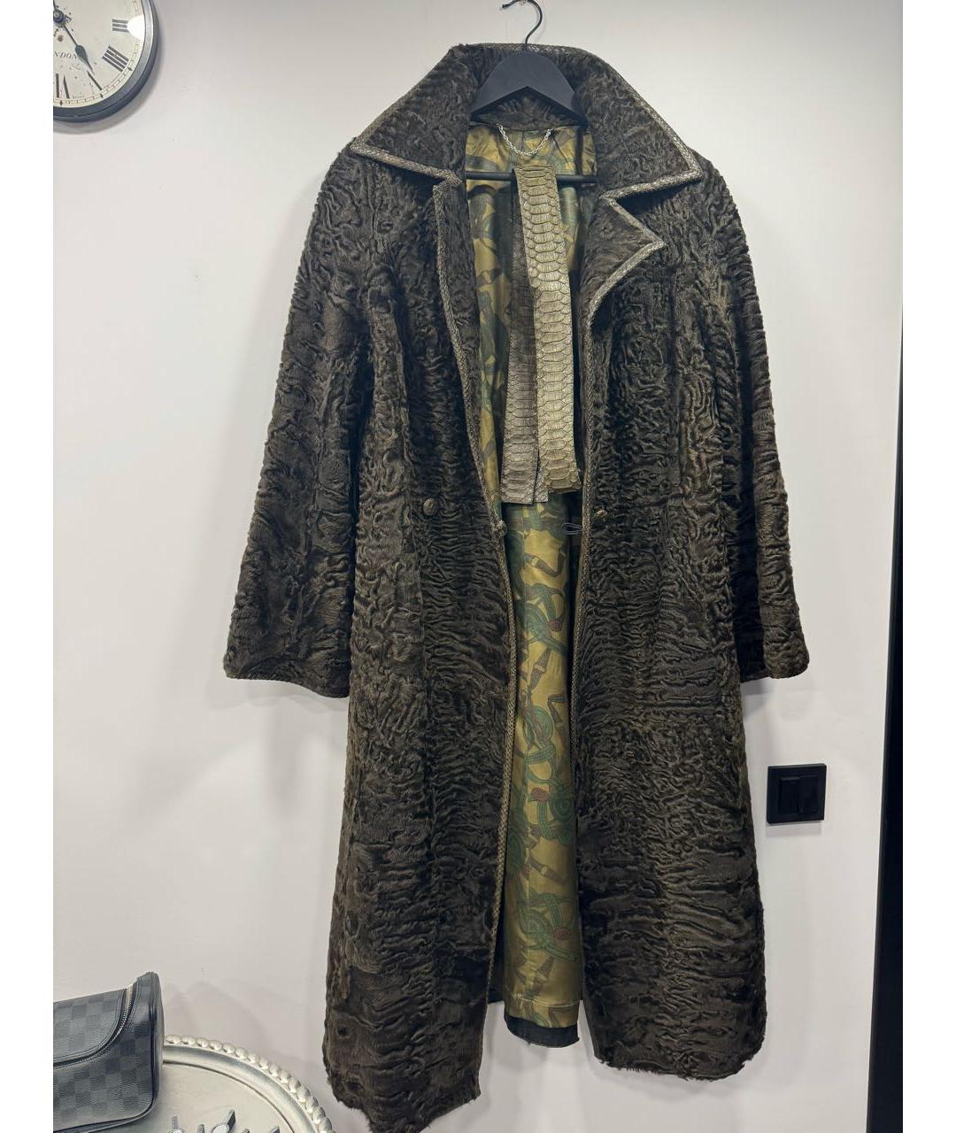 FENDI Хаки меховая шуба, фото 7