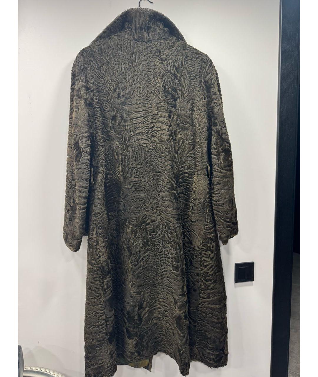FENDI Хаки меховая шуба, фото 3