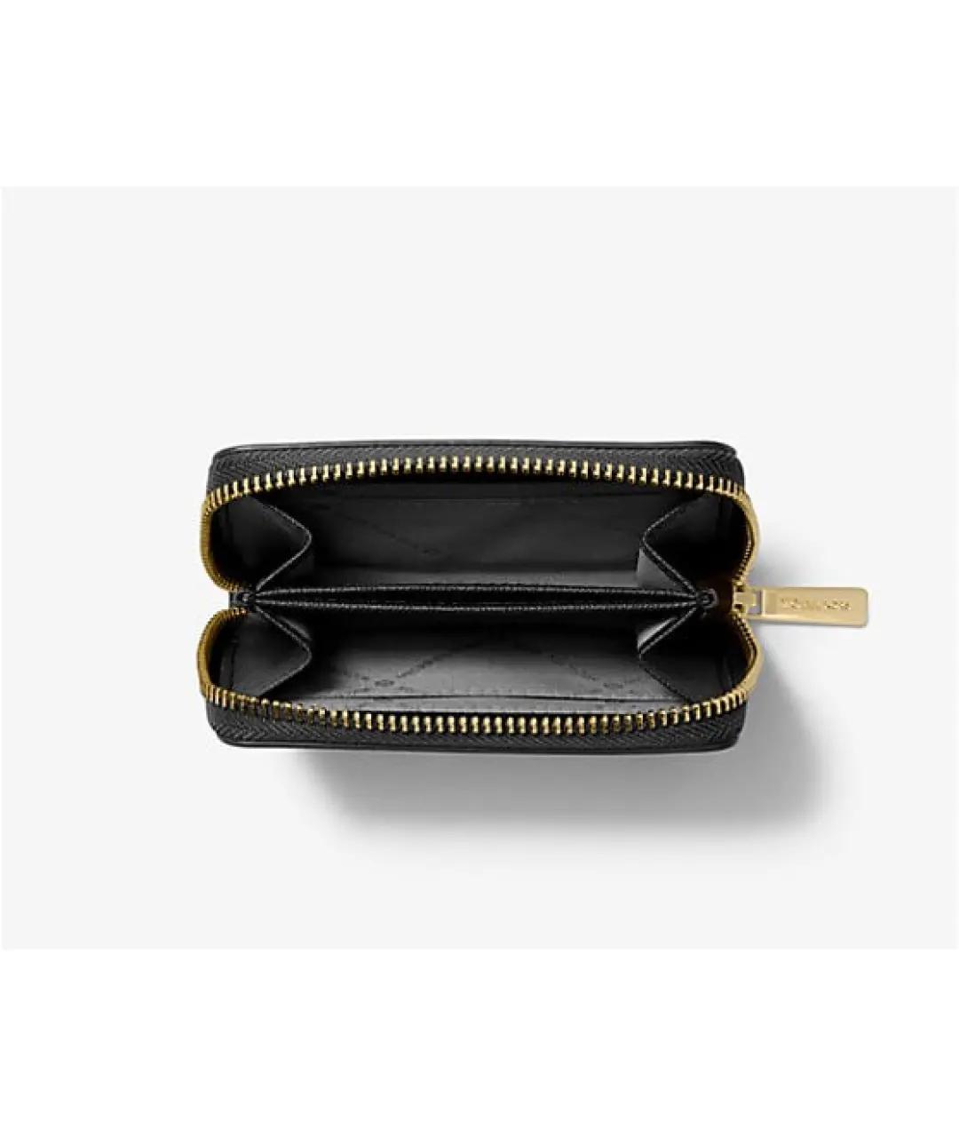 MICHAEL KORS Черный кожаный кошелек, фото 3