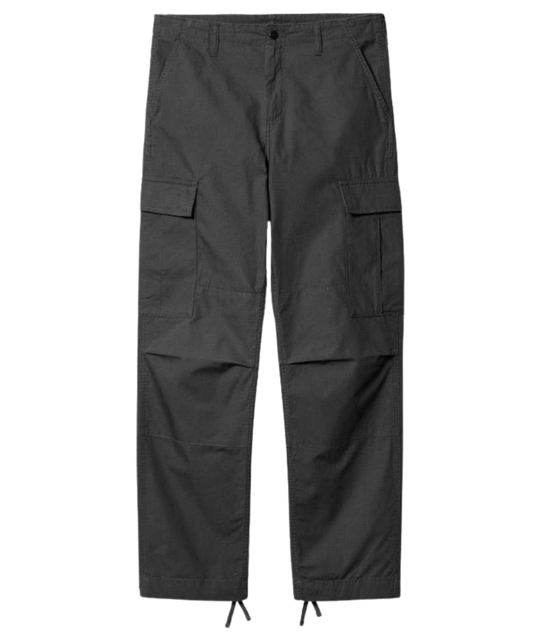 CARHARTT WIP Серые хлопковые повседневные брюки, фото 1
