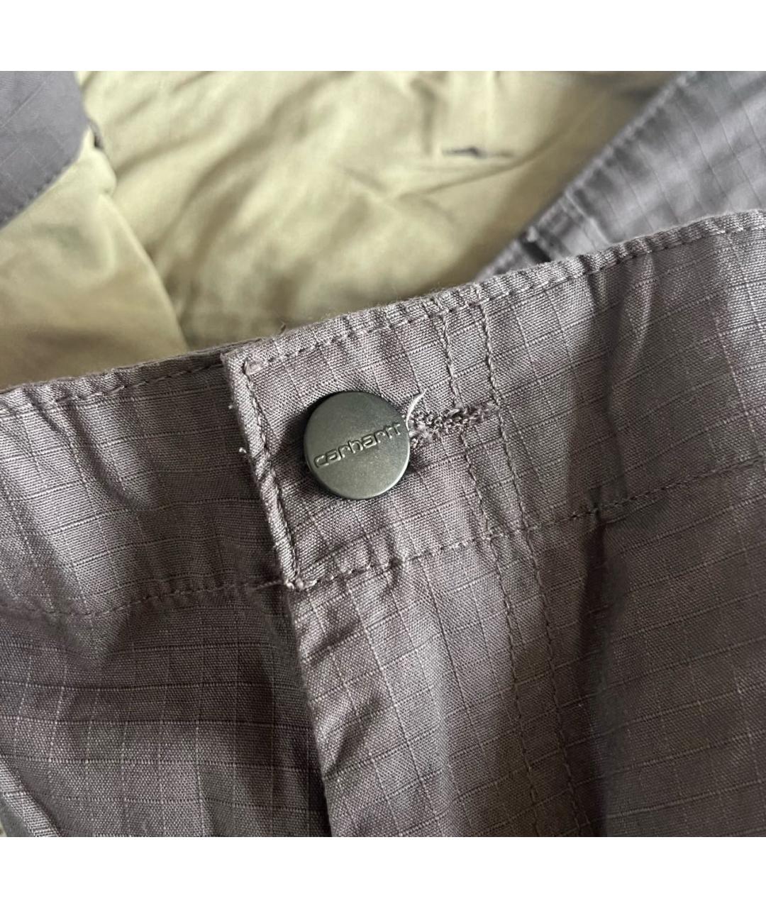 CARHARTT WIP Серые хлопковые повседневные брюки, фото 7