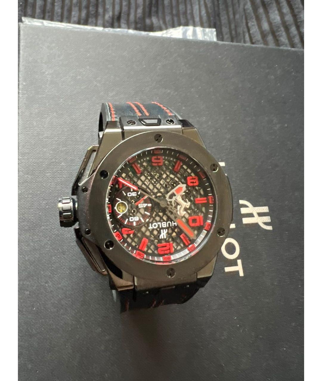 HUBLOT Черные керамические часы, фото 5