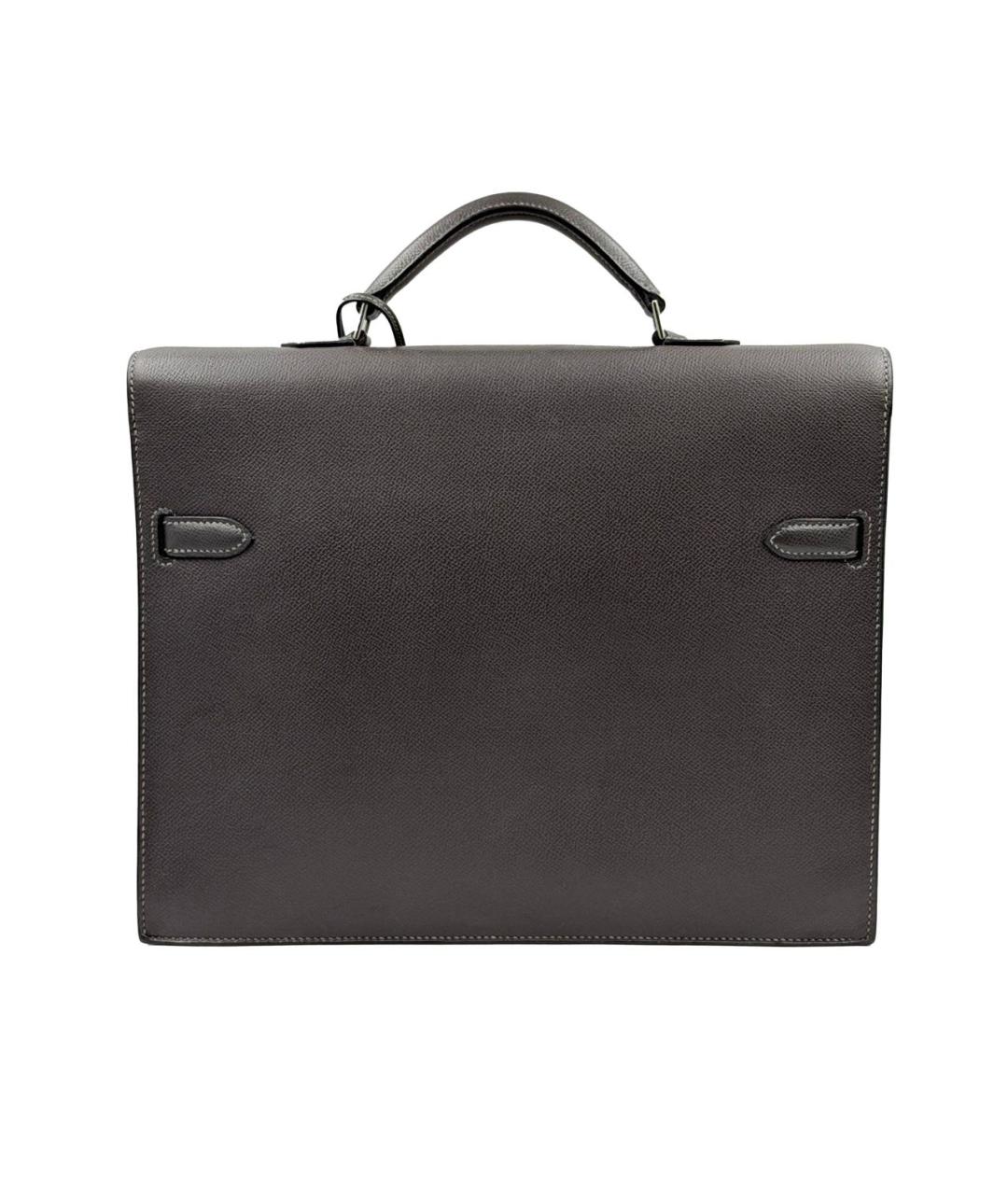 HERMES Черный портфель, фото 5