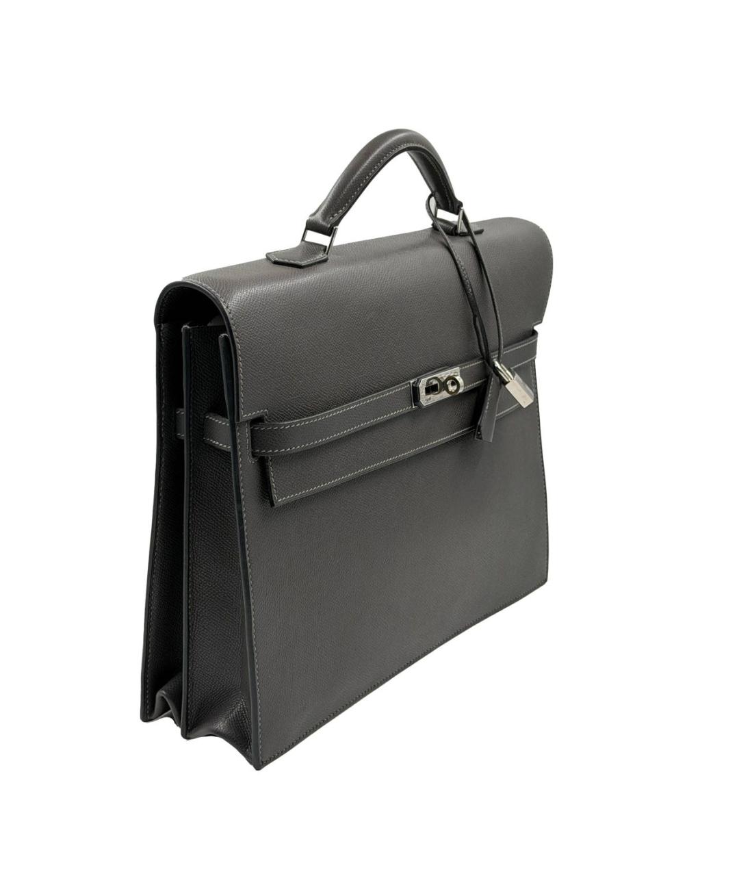 HERMES Черный портфель, фото 2