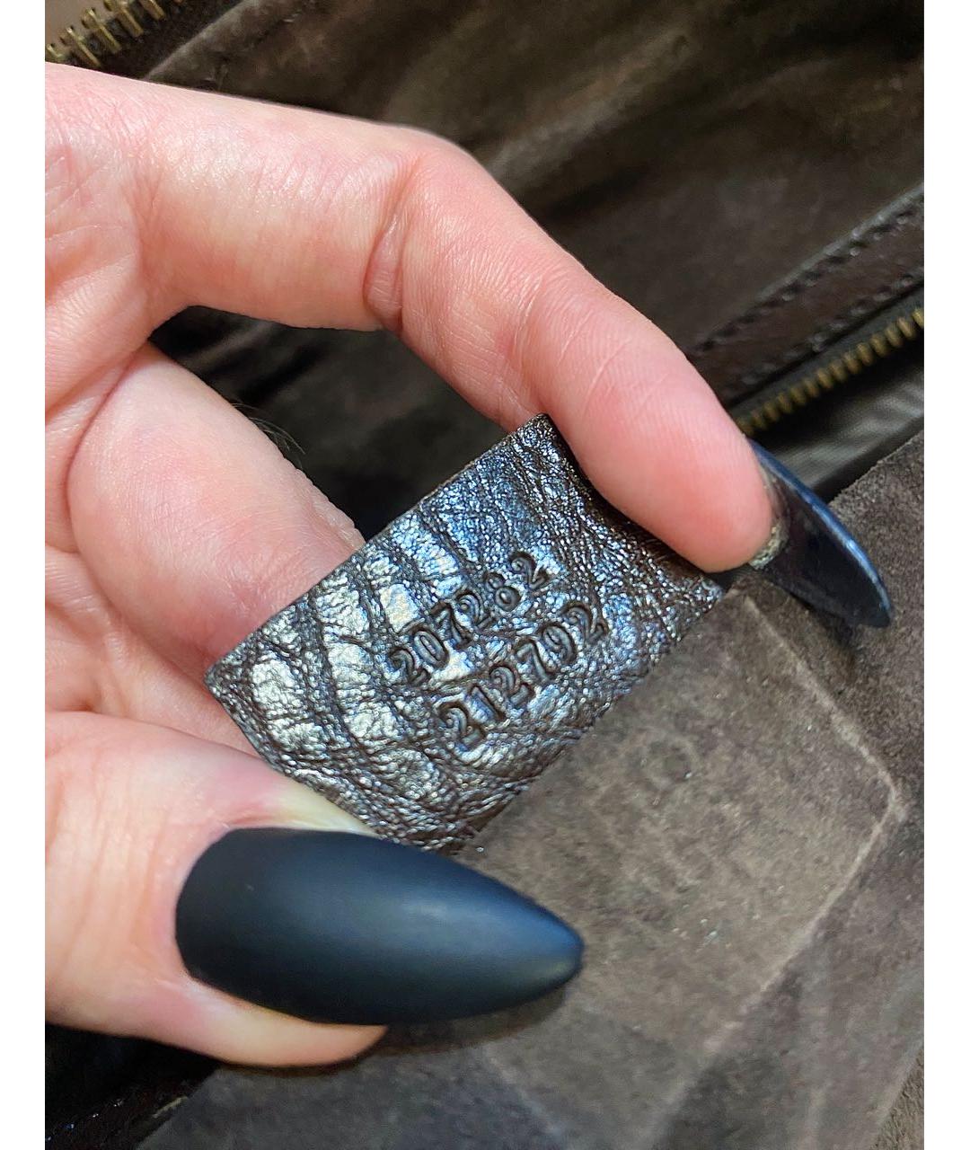 GUCCI Бордовая сумка с короткими ручками из экзотической кожи, фото 8