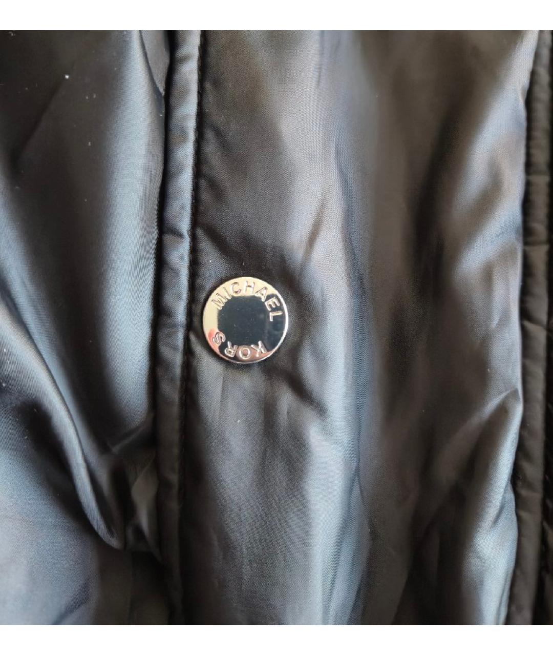 MICHAEL KORS Черный полиэстеровый пуховик, фото 4