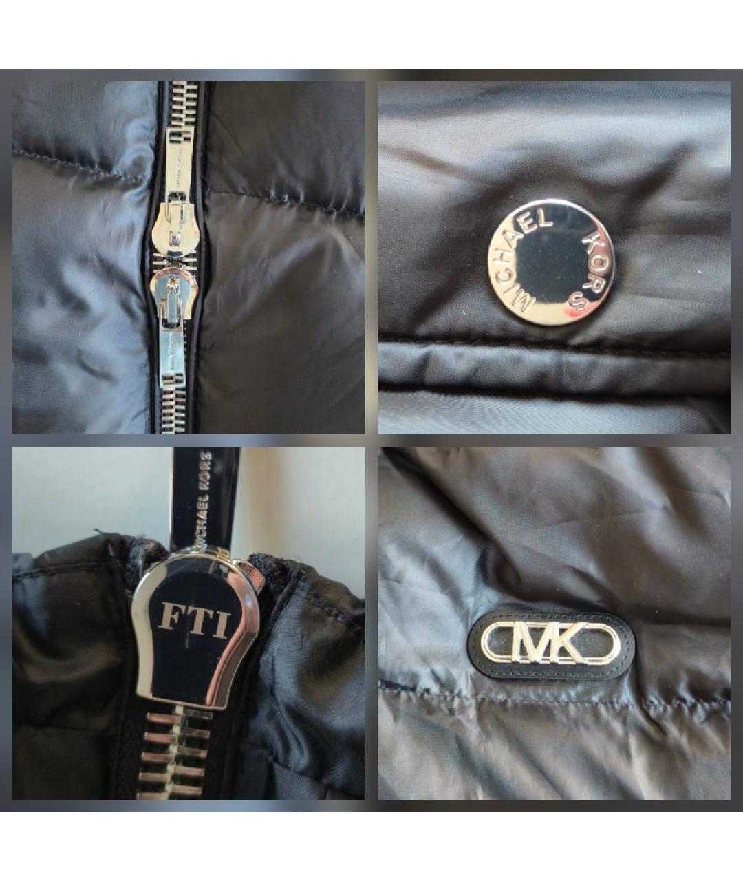 MICHAEL KORS Черный полиэстеровый пуховик, фото 9