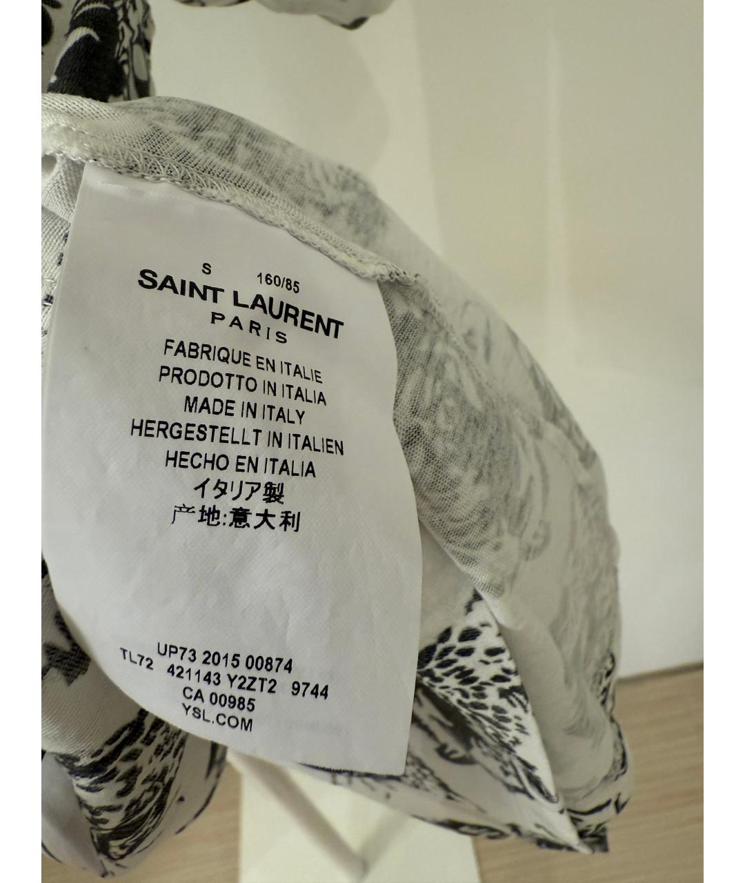 SAINT LAURENT Хлопковая футболка, фото 4