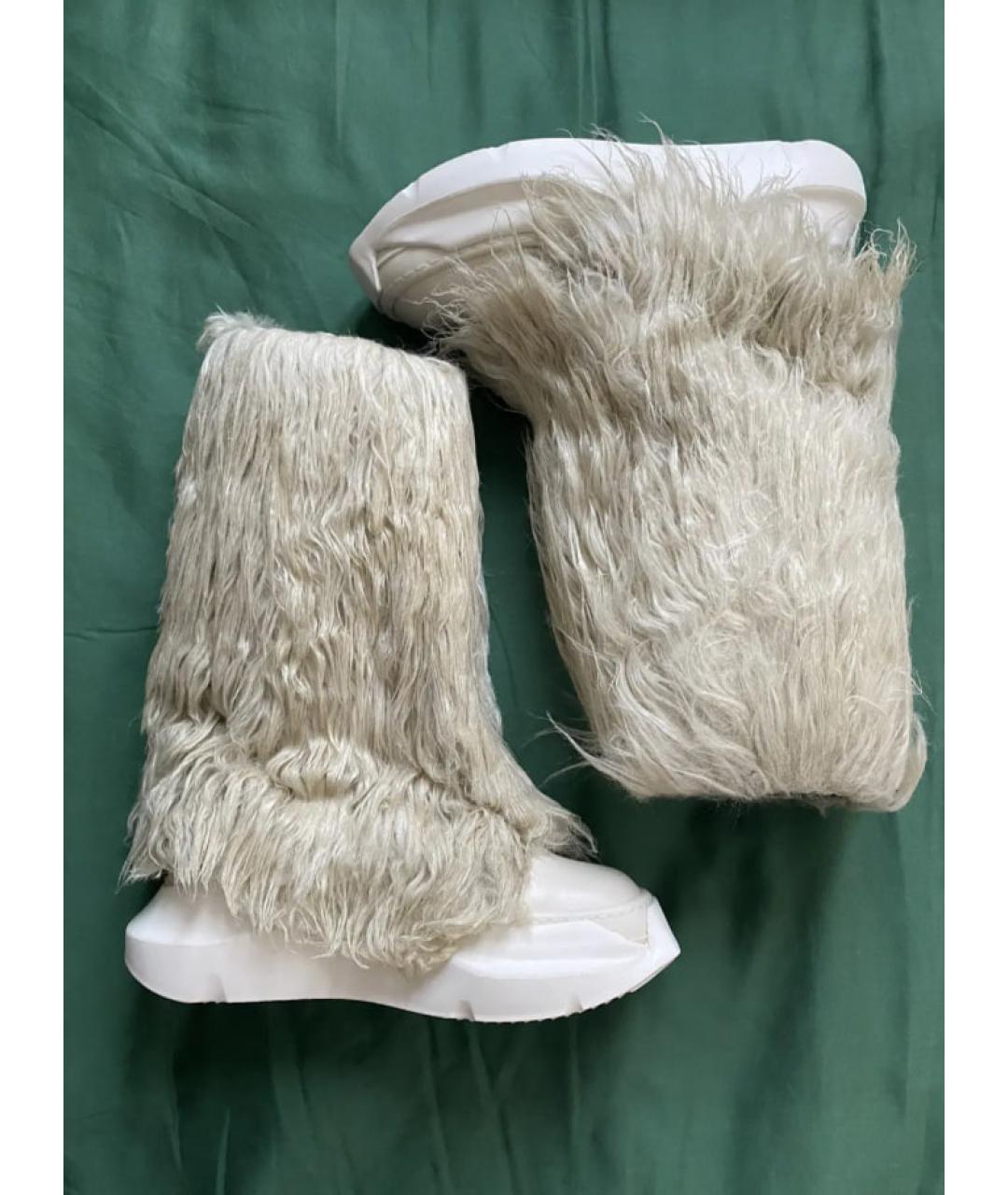 RICK OWENS DRKSHDW Бежевые сапоги, фото 10