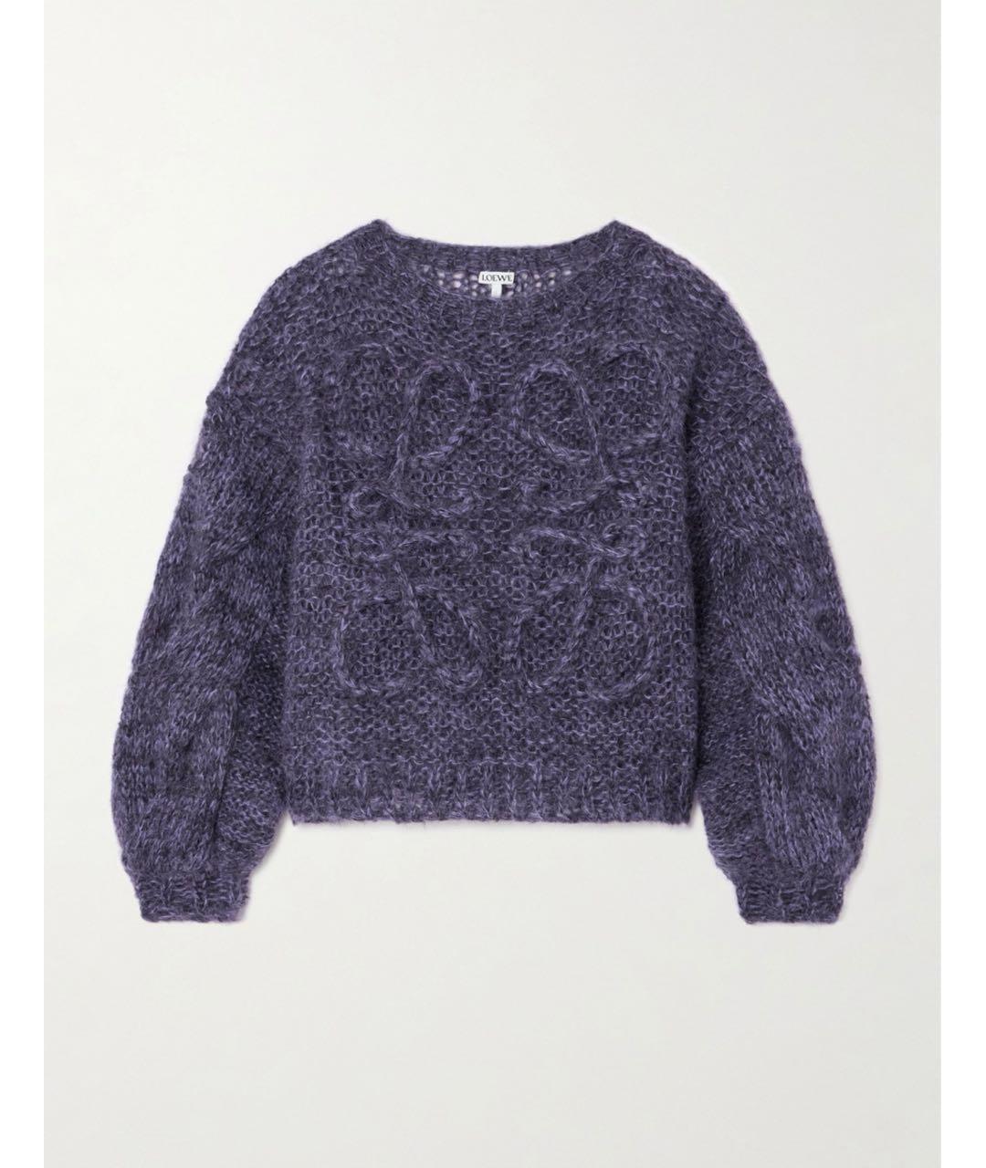 LOEWE Фиолетовый шерстяной джемпер / свитер, фото 6