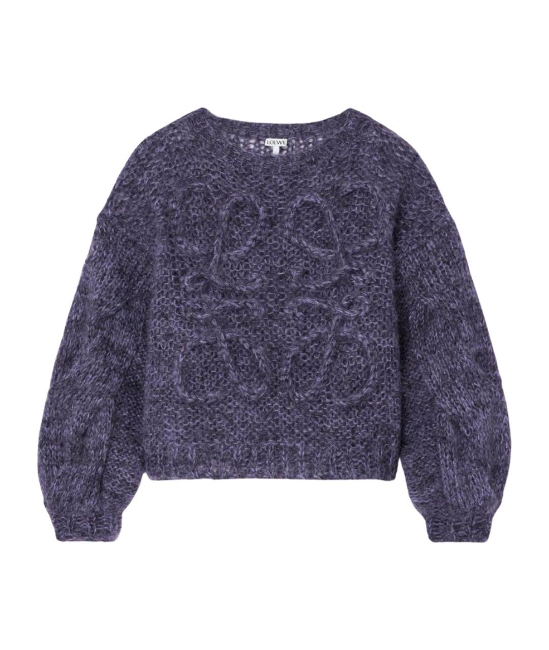 LOEWE Фиолетовый шерстяной джемпер / свитер, фото 1