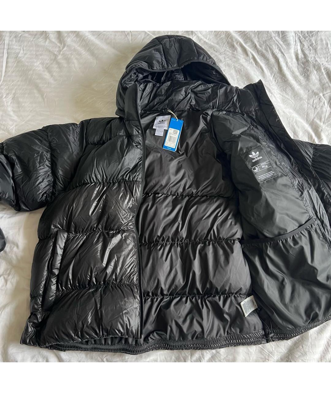 ADIDAS Черный пуховик, фото 4