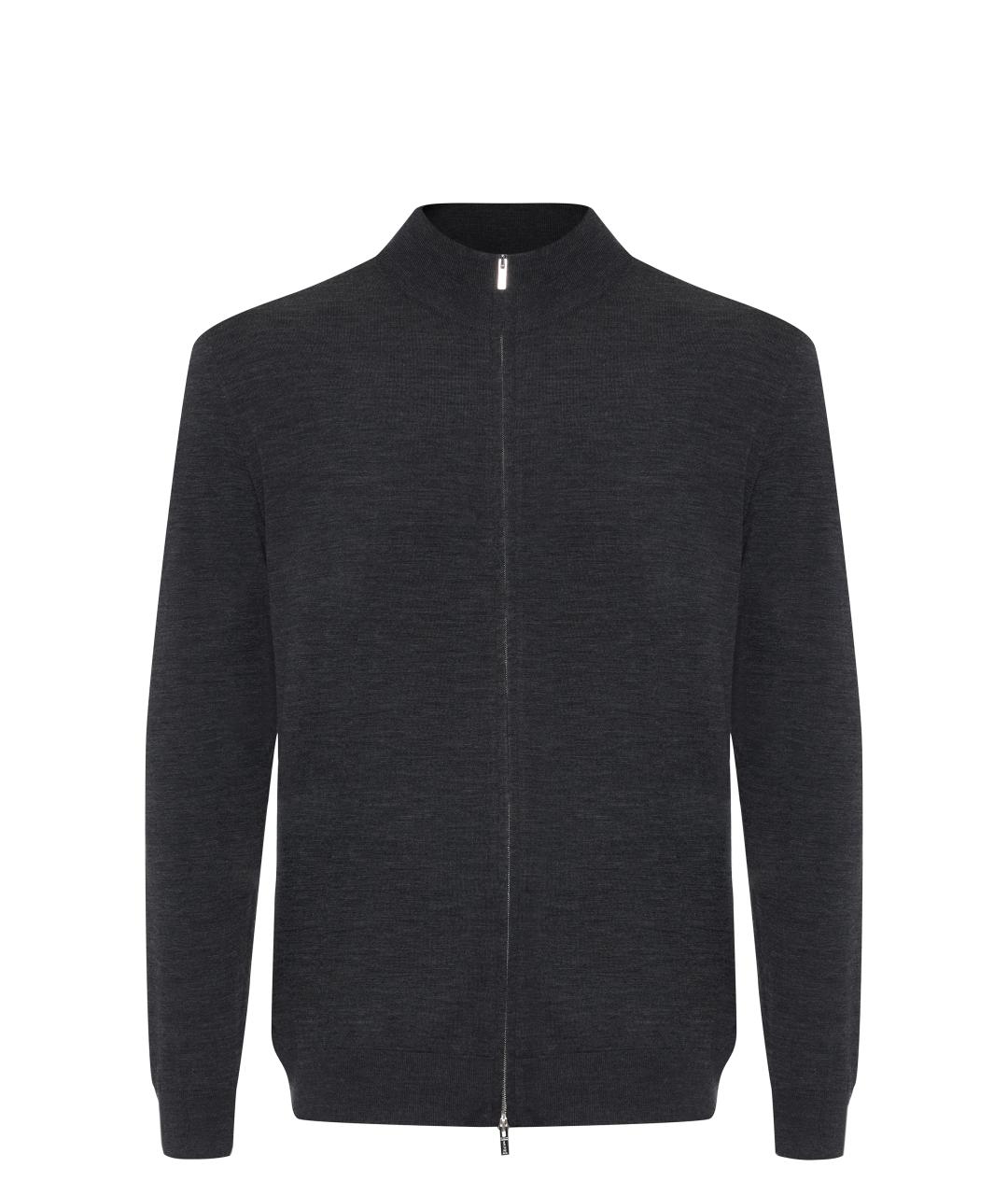 KITON Серый шерстяной кардиган, фото 1