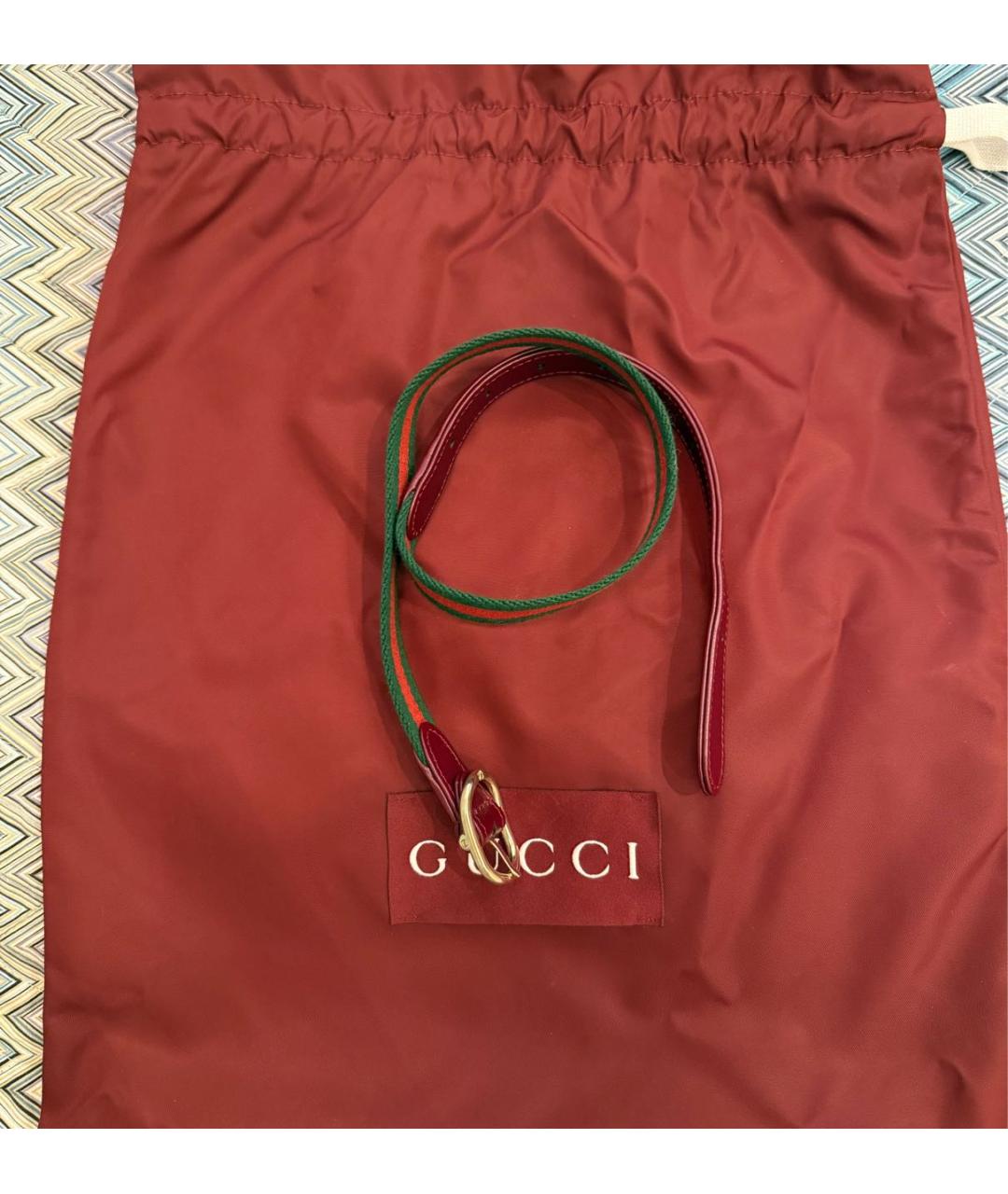 GUCCI Бордовая кожаная сумка с короткими ручками, фото 3