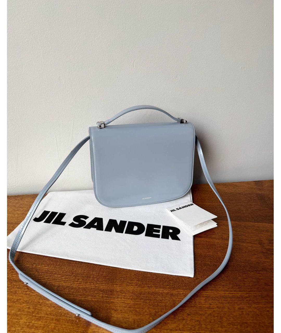 JIL SANDER Голубая кожаная сумка через плечо, фото 1
