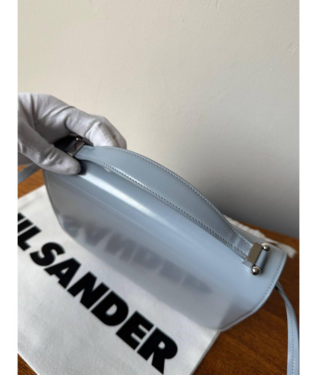 JIL SANDER Голубая кожаная сумка через плечо, фото 8