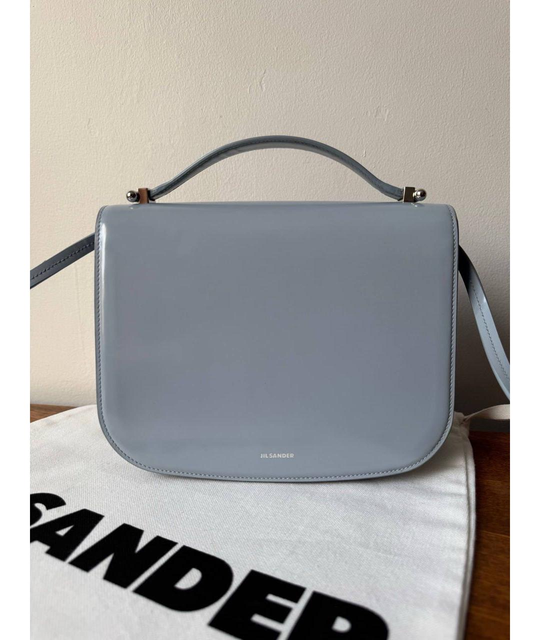 JIL SANDER Голубая кожаная сумка через плечо, фото 3