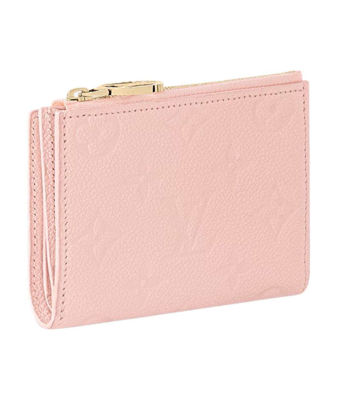 LOUIS VUITTON Розовый кожаный кошелек, фото 2