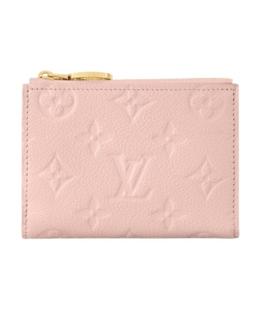LOUIS VUITTON Розовый кожаный кошелек, фото 1