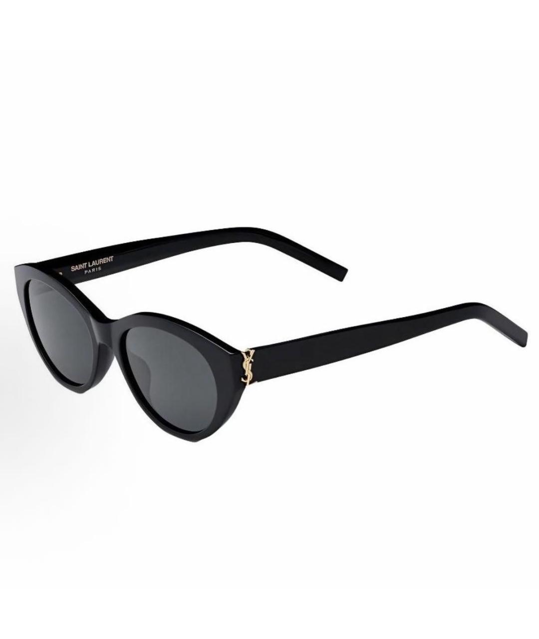 SAINT LAURENT Черные пластиковые солнцезащитные очки, фото 2