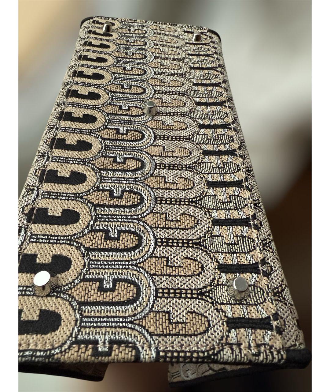 FURLA Бежевая жаккардовая сумка тоут, фото 3